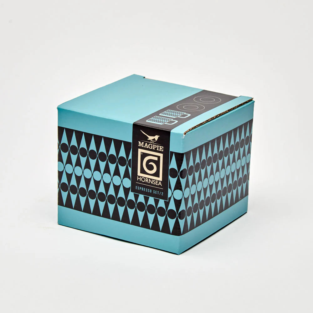 Magpie x Hornsea Espresso Set of 2 - Geo Teal