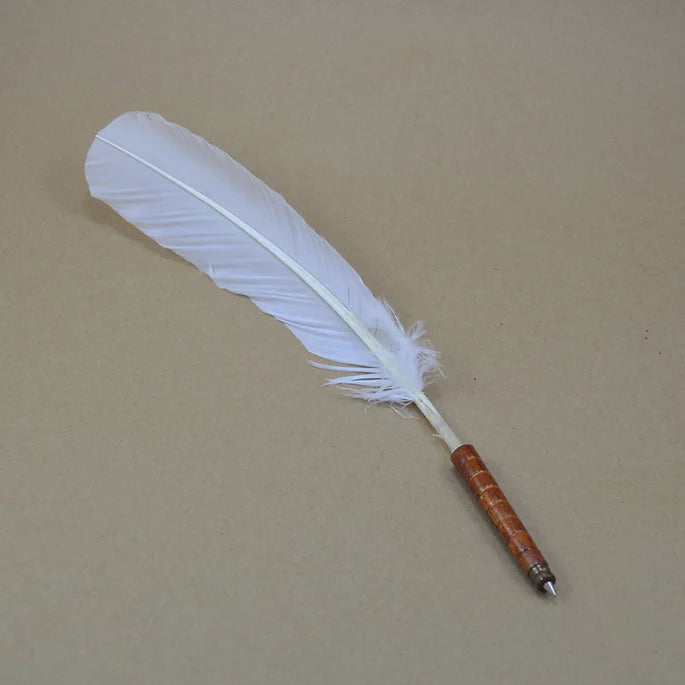 Bobbin Pen with Feather