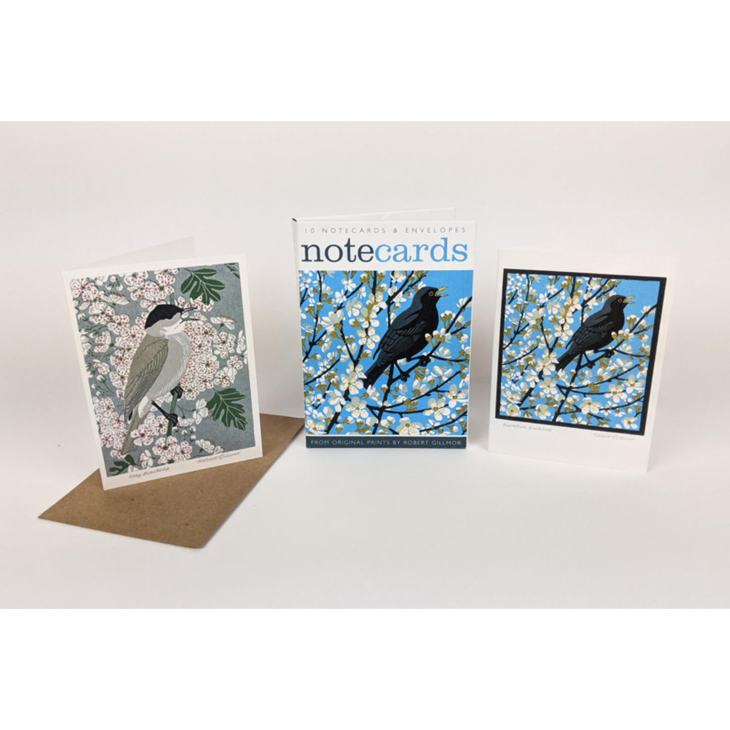 Note card set - Blackthorn Blackbird & May Blackcap