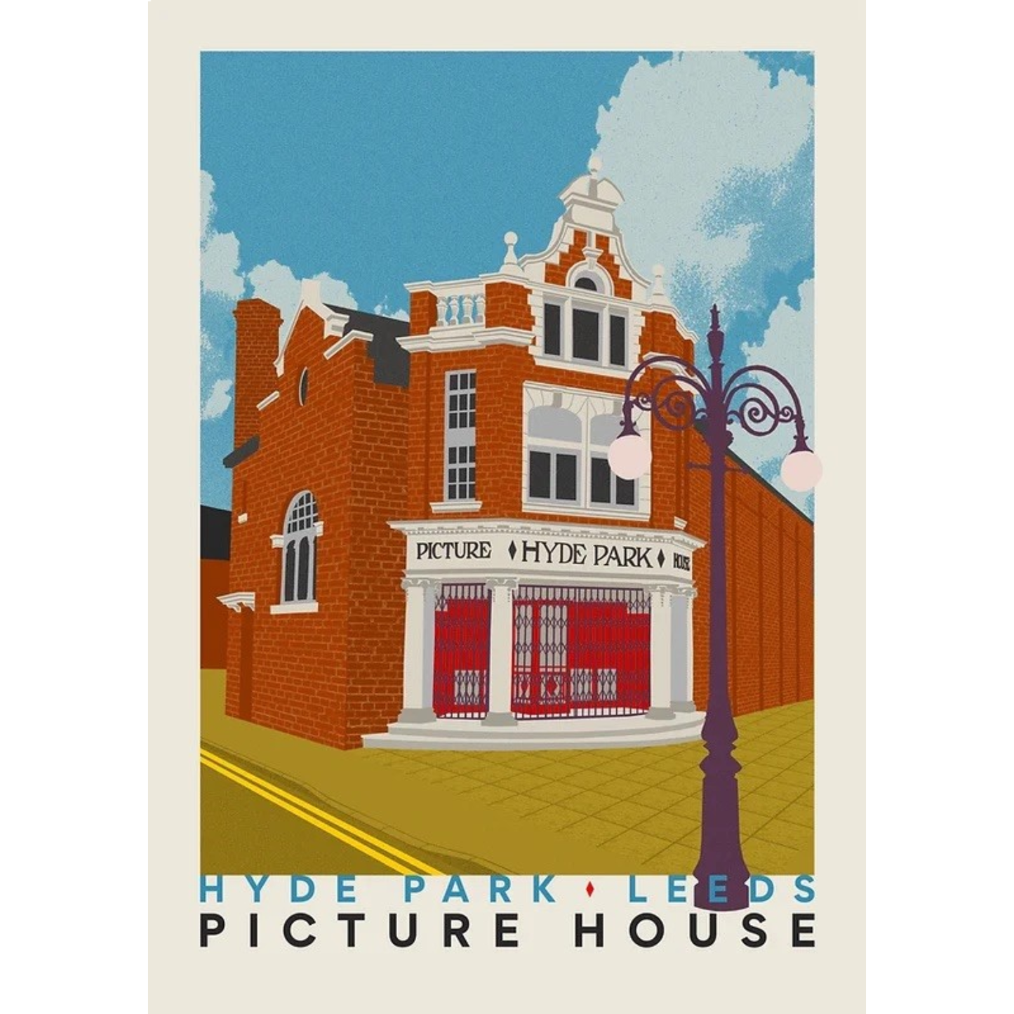 Hyde Park Picture House by Ellie Way A3 Print