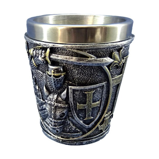 Decorative Medieval Knight with Shield Shot Glass