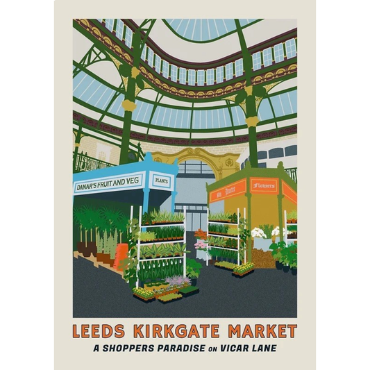 Leeds Kirkgate Market by Ellie Way A3 Print