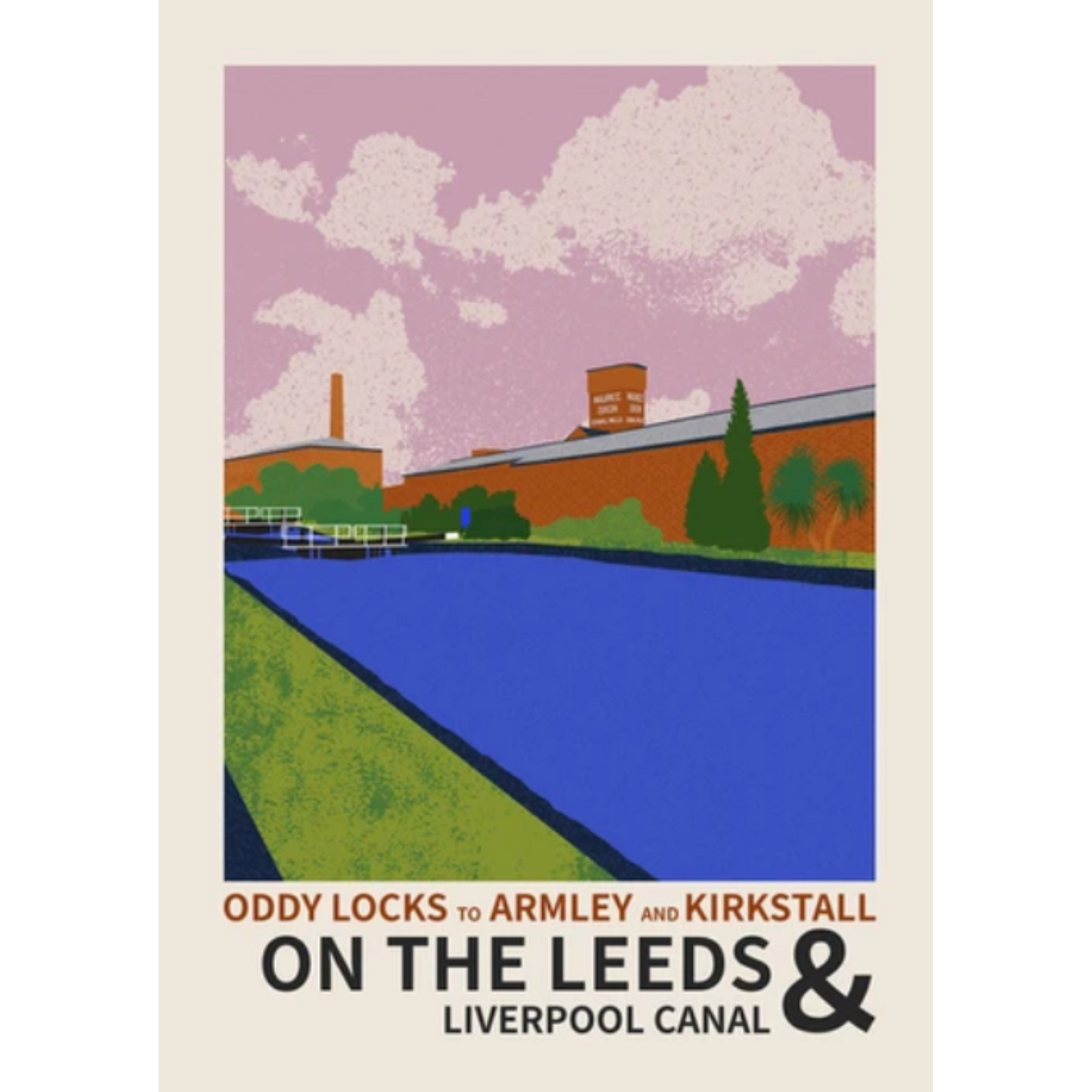 Oddy Locks on the Leeds & Liverpool Canal by Ellie Way A3 Print