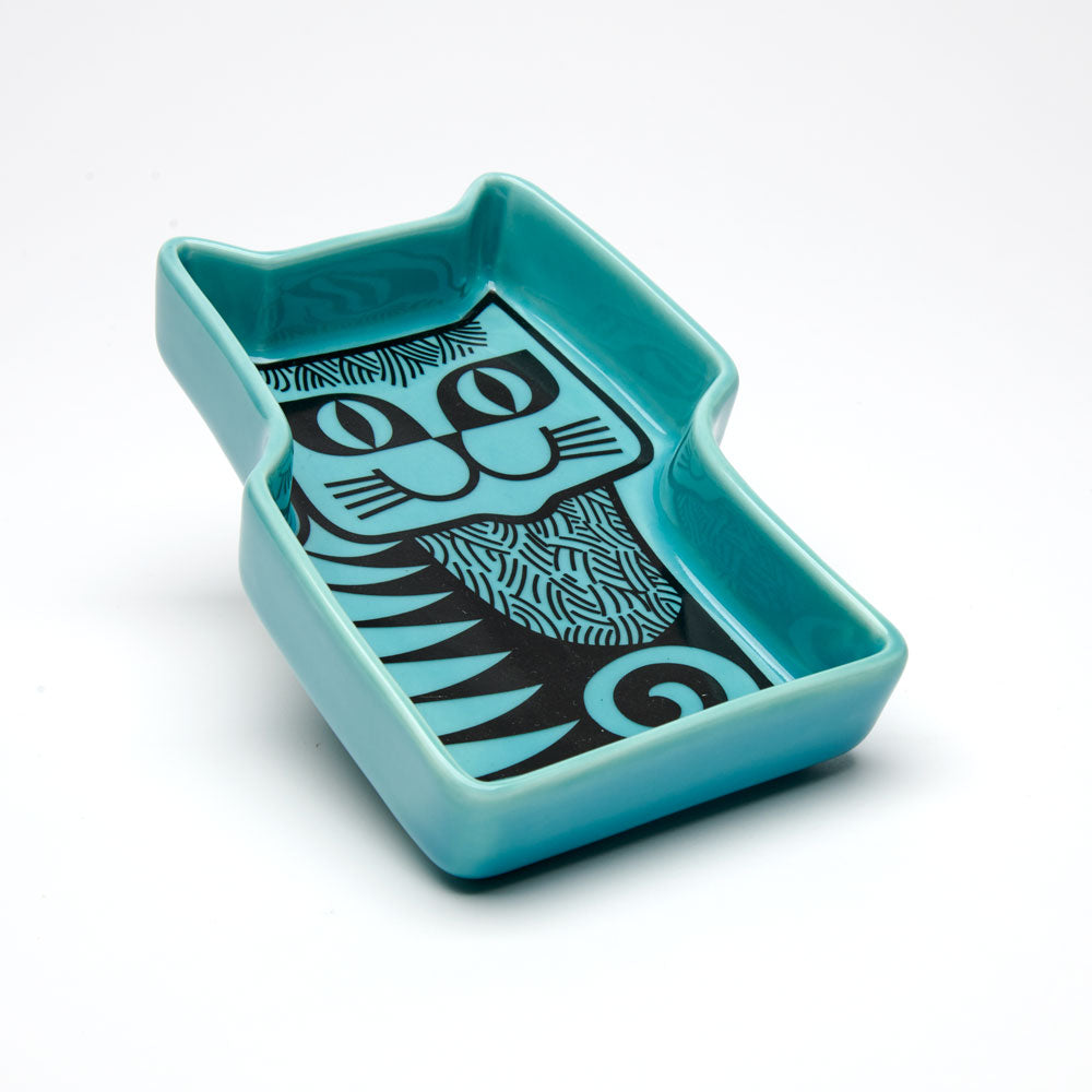 Magpie x Hornsea Cat Trinket Dish - Teal