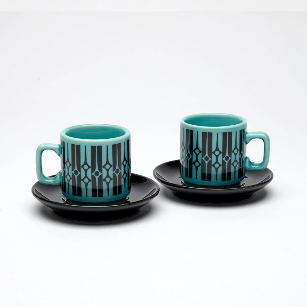 Magpie x Hornsea Espresso Set of 2 - Geo Teal