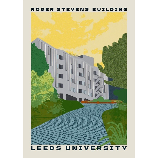 Roger Stevens Building Leeds by Ellie Way A3 Print