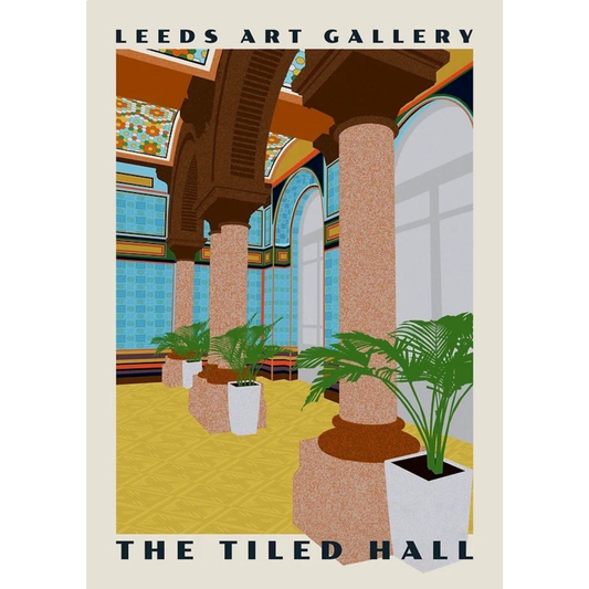 Tiled Hall Cafe at Leeds Art Gallery by Ellie Way A3 Print