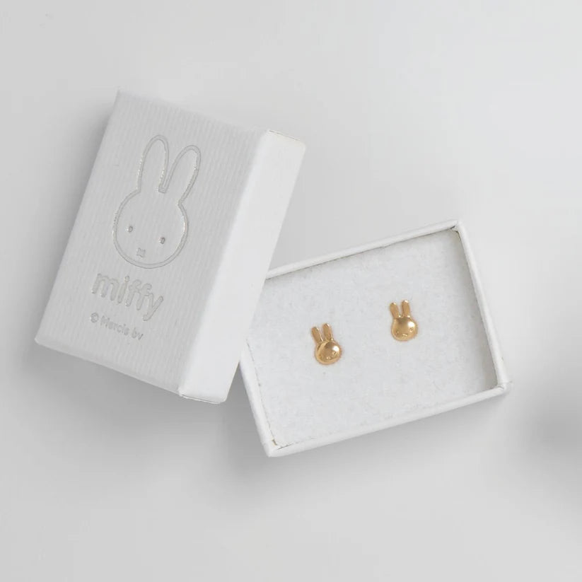 Miffy Mini Head Studs Gold Vermeil