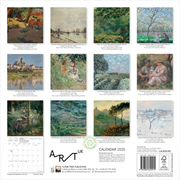 Impressionism Wall Calendar 2025