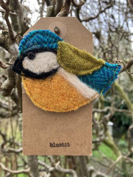 Bluetit Woven Badge