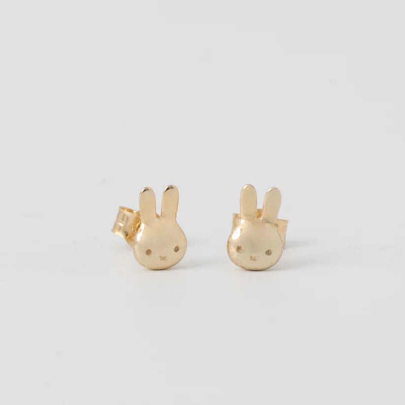 Miffy Mini Head Studs Gold Vermeil