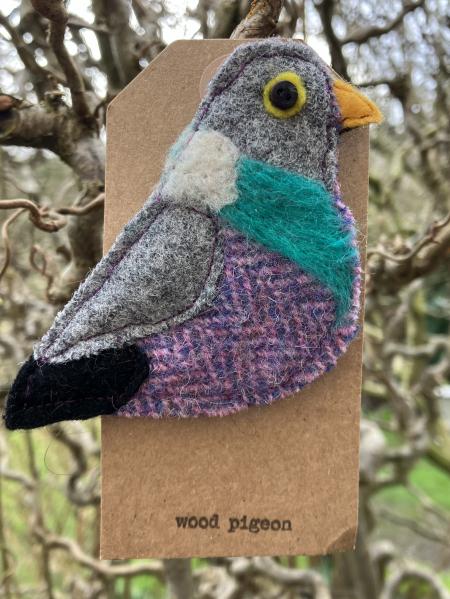 Wood Pigeon Woven Badge